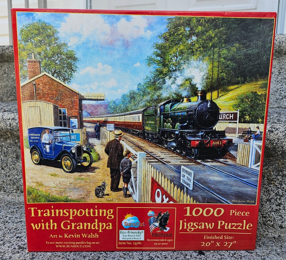 Transpotting with Grandpa Kevin Walsh 1000 pc Puzzle 20" X 27" SunsOut 13781